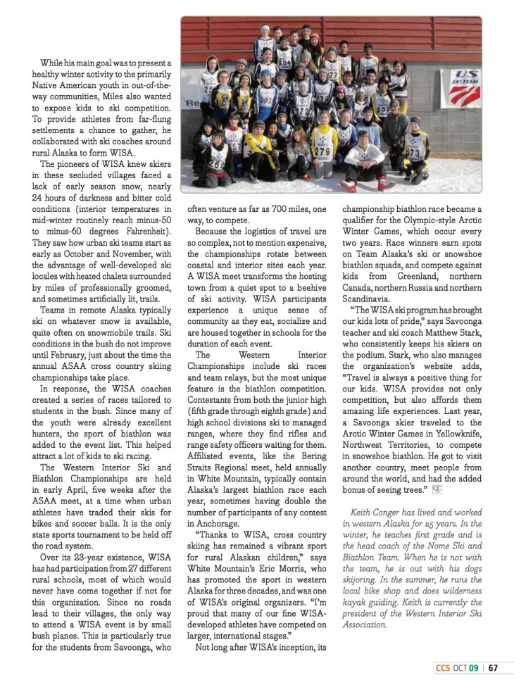 cross country skier magazine article