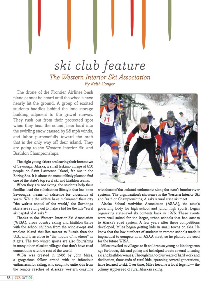 cross country skier magazine article